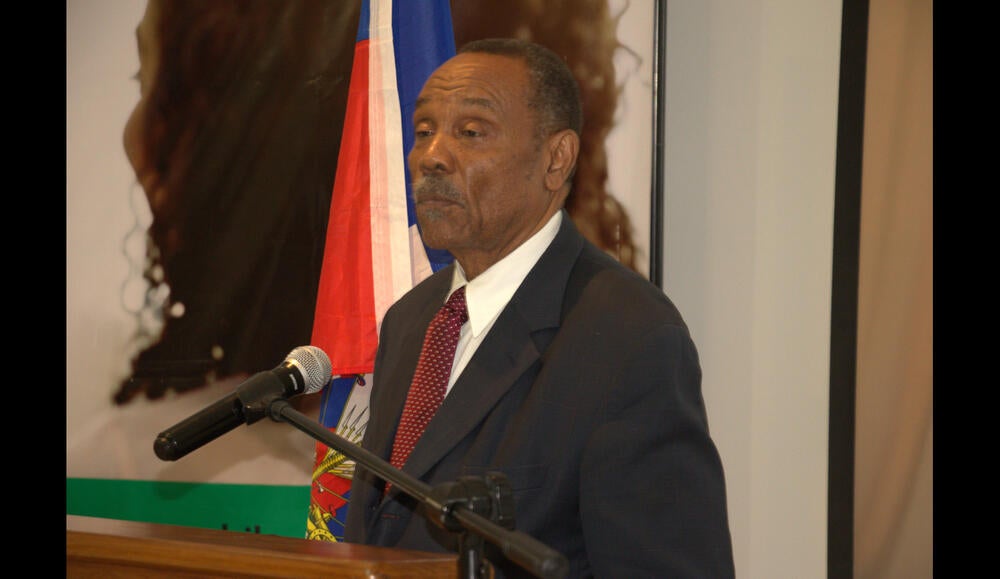 Directeur Général Gabriel Timothée qui parlait au nom du Ministre
