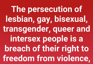 Against the persecution of LGBTI _ people #StandUp4HumanRights