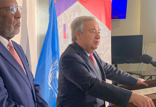 UN Secretary General António Guterres at a press conference