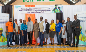 Public entities, UNFPA Haiti and Civil Society during project launch