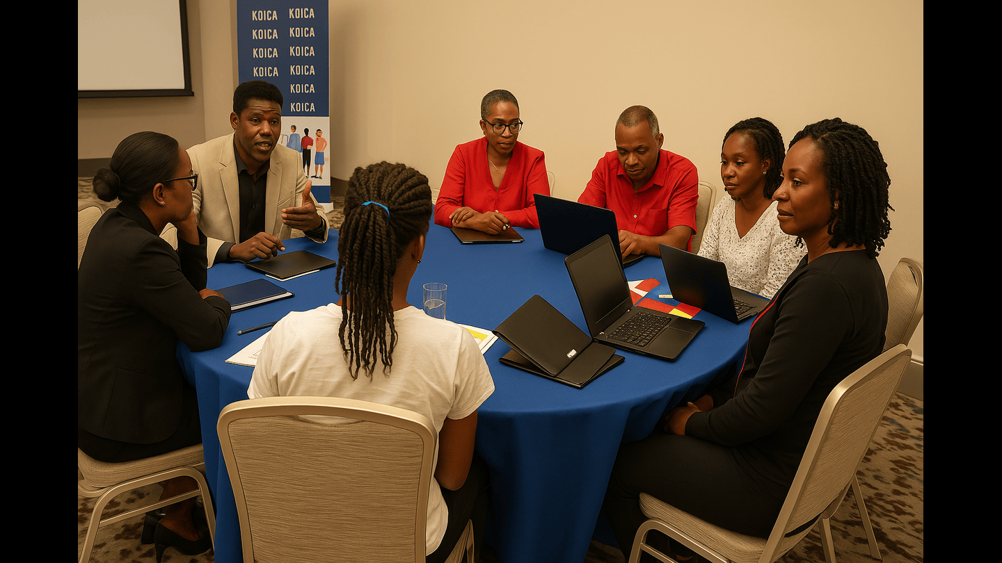Trainers for STI training in Haiti