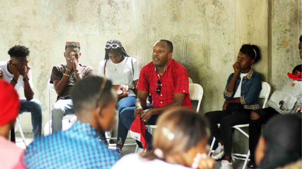 Thematic workshop as part of the commemoration of International Youth Day in Haiti_Photo by MJSAC