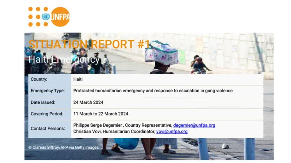 Rapport de situation en Haïti #1 - 22 mars 2024